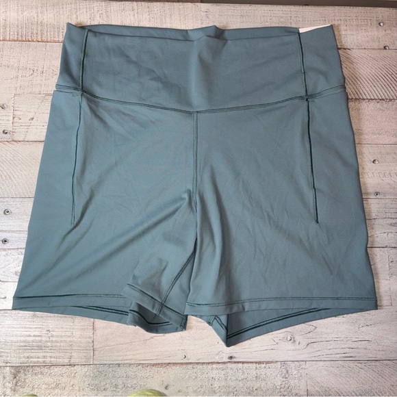 Calia Pants - NWT! Women’s Calia Puya Green 5” Inseam Inspire High Rise Bike Short Size  XXL